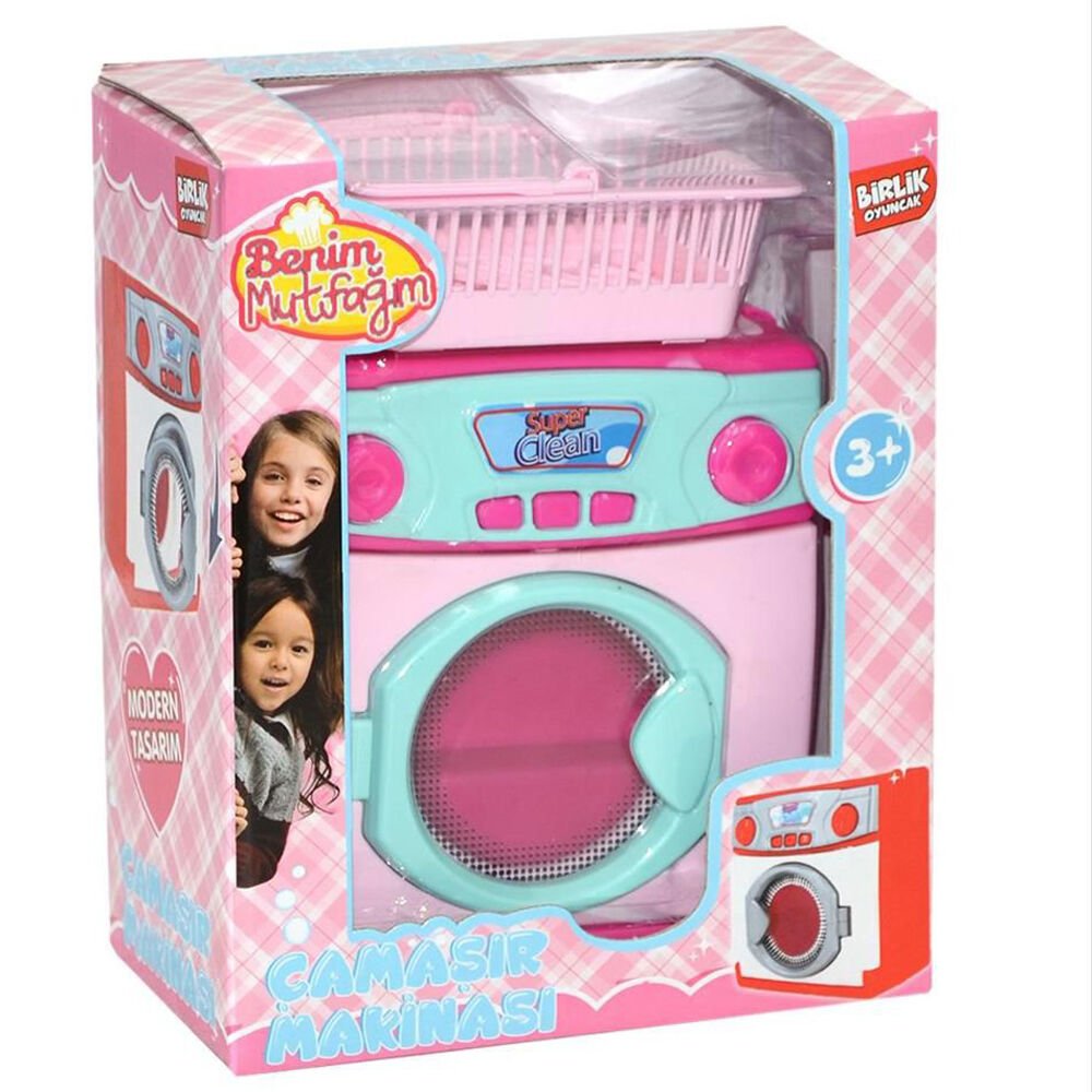 KUTULU MİNİ ÇAMAŞIR MAKİNASI PEMBE KL.48