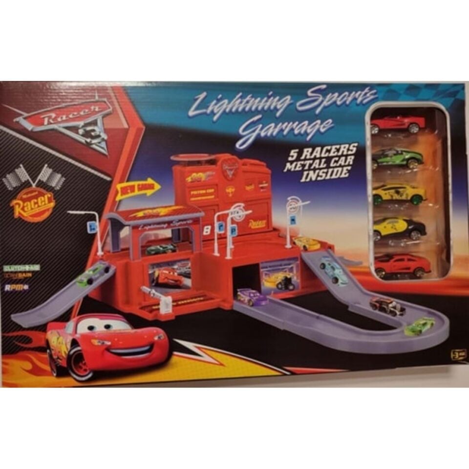 TOYSAN GARAJ SETİ 5 METAL ARABALI KL.12