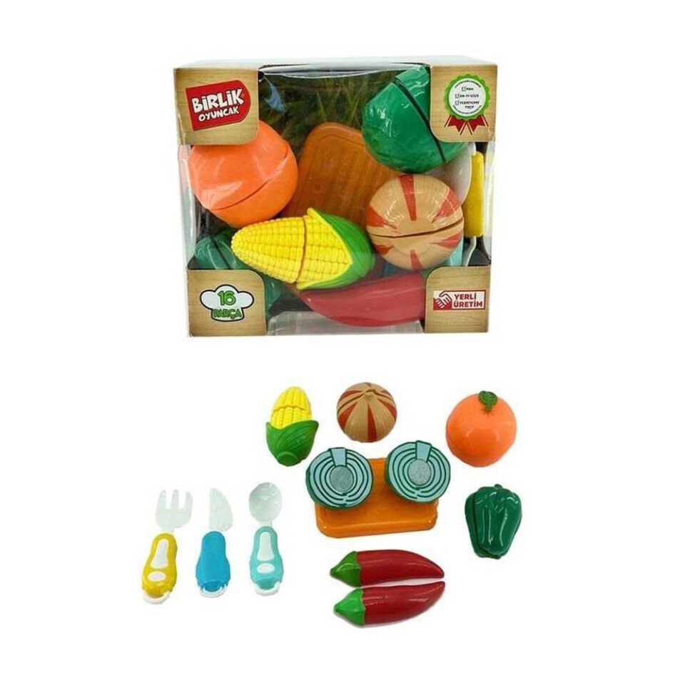 KUTUDA 16 PARÇALI KESİLEBİLEN SEBZE VE MEYVE