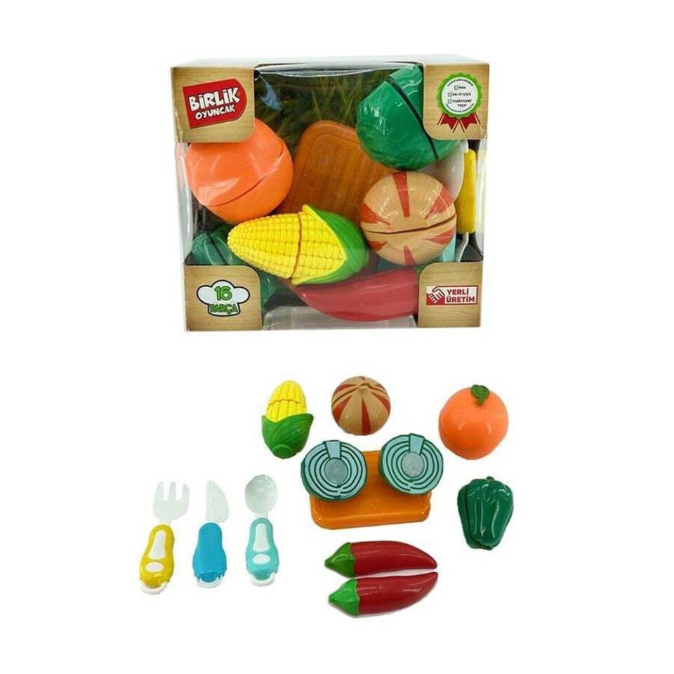 KUTUDA 16 PARÇALI KESİLEBİLEN SEBZE VE MEYVE