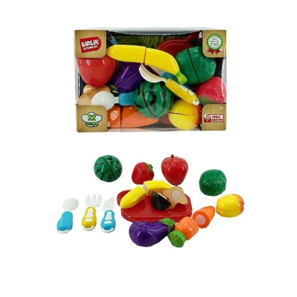 KUTUDA 22 PARÇA KESİLEBİLEN SEBZE VE MEYVELER KL24