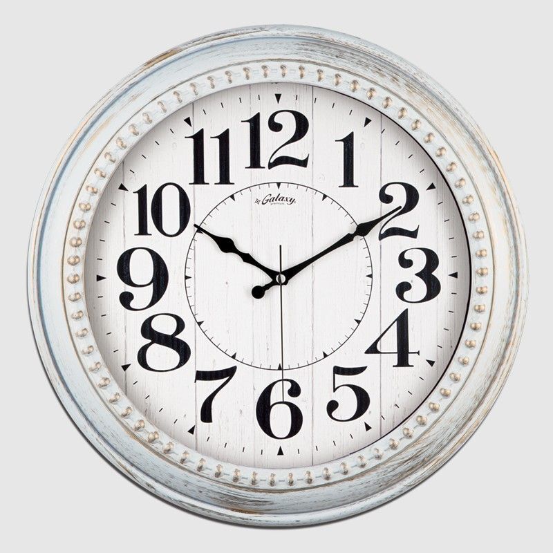 GALAXY PREMİUM DUVAR SAATİ BEYAZ GOLD KL.8