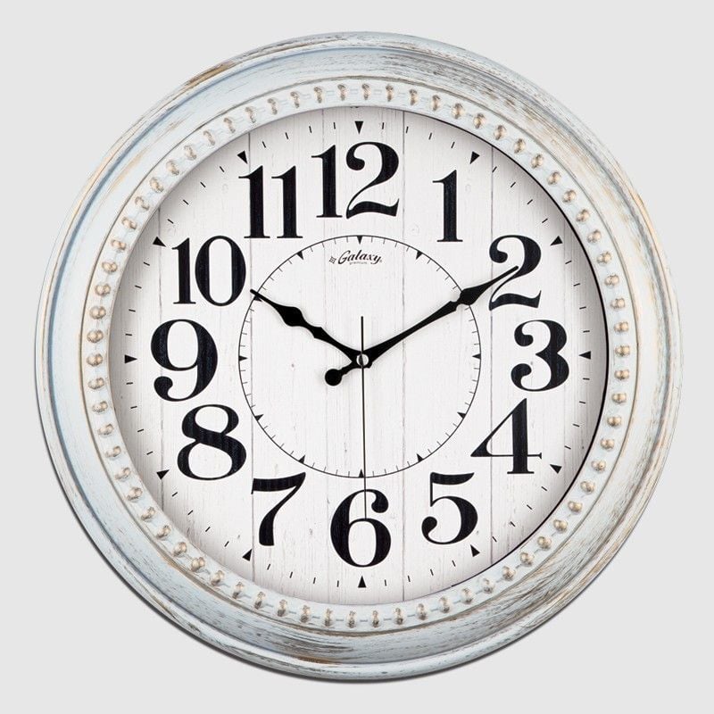 GALAXY PREMİUM DUVAR SAATİ BEYAZ GOLD KL.8
