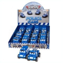 UÇAR CİTY POLİS ARABASI SÜRTMELİ 12PCS