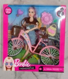 KUTUDA BİSİKLETLİ BARBİE BEBEK SETİ KL.24