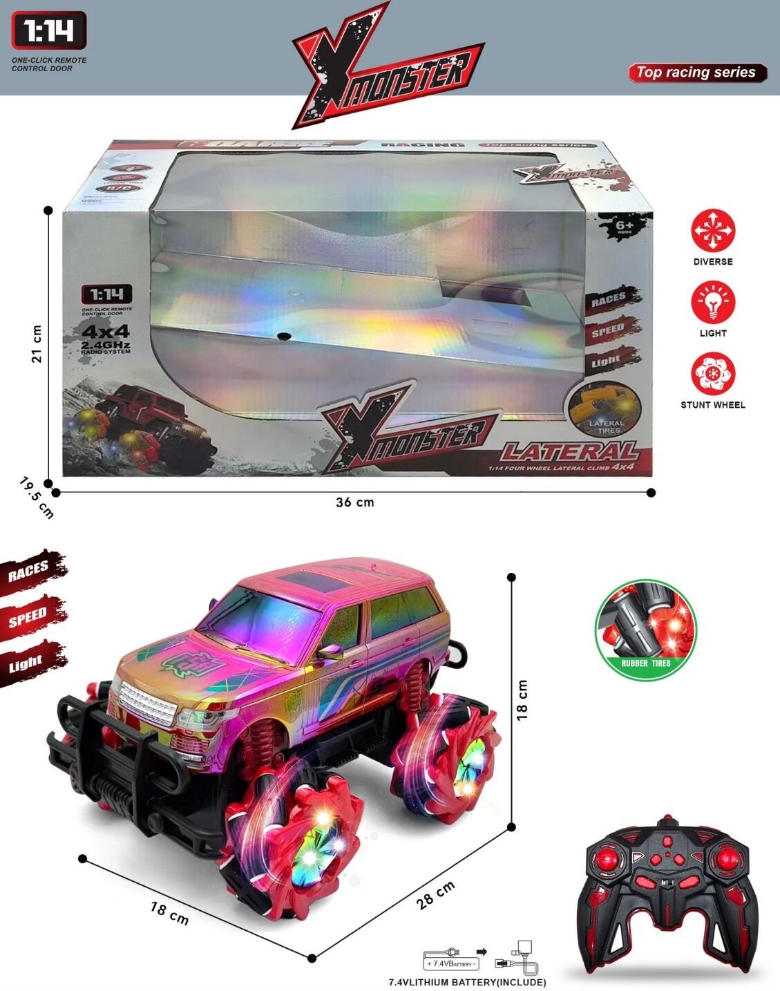 XMONSTER KUMANDALI ŞARJLI JEEP KL.18