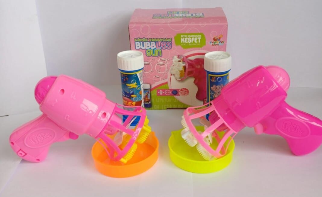 PİLLİ KÖPÜK TABANCASI PEMBE KL.56