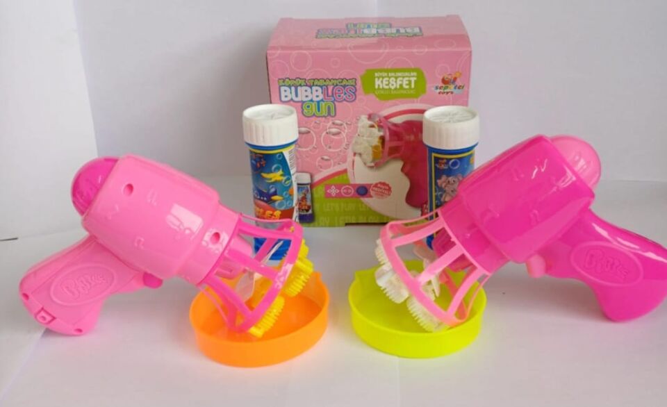 PİLLİ KÖPÜK TABANCASI PEMBE KL.56