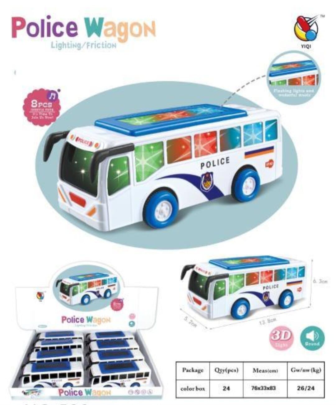 KUTUDA 8 Lİ IŞIKLI POLİS ARABASI PK:8