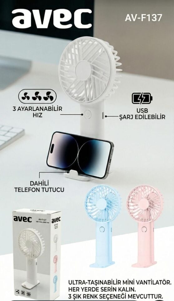MİNİ FAN ŞARJLI MASAÜSTÜ APARATLI KL.144