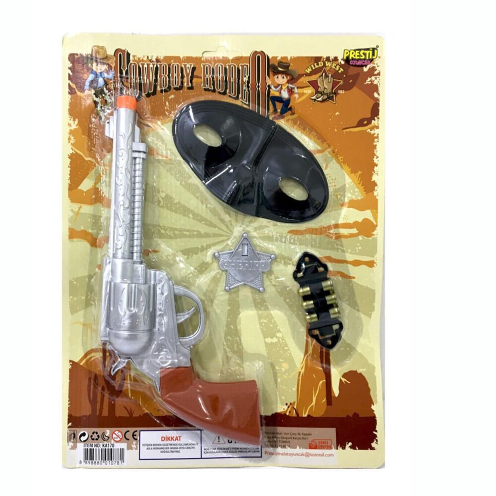 KARTELALI SİLAHLI MASKELİ KOVBOY SETİ KL.144