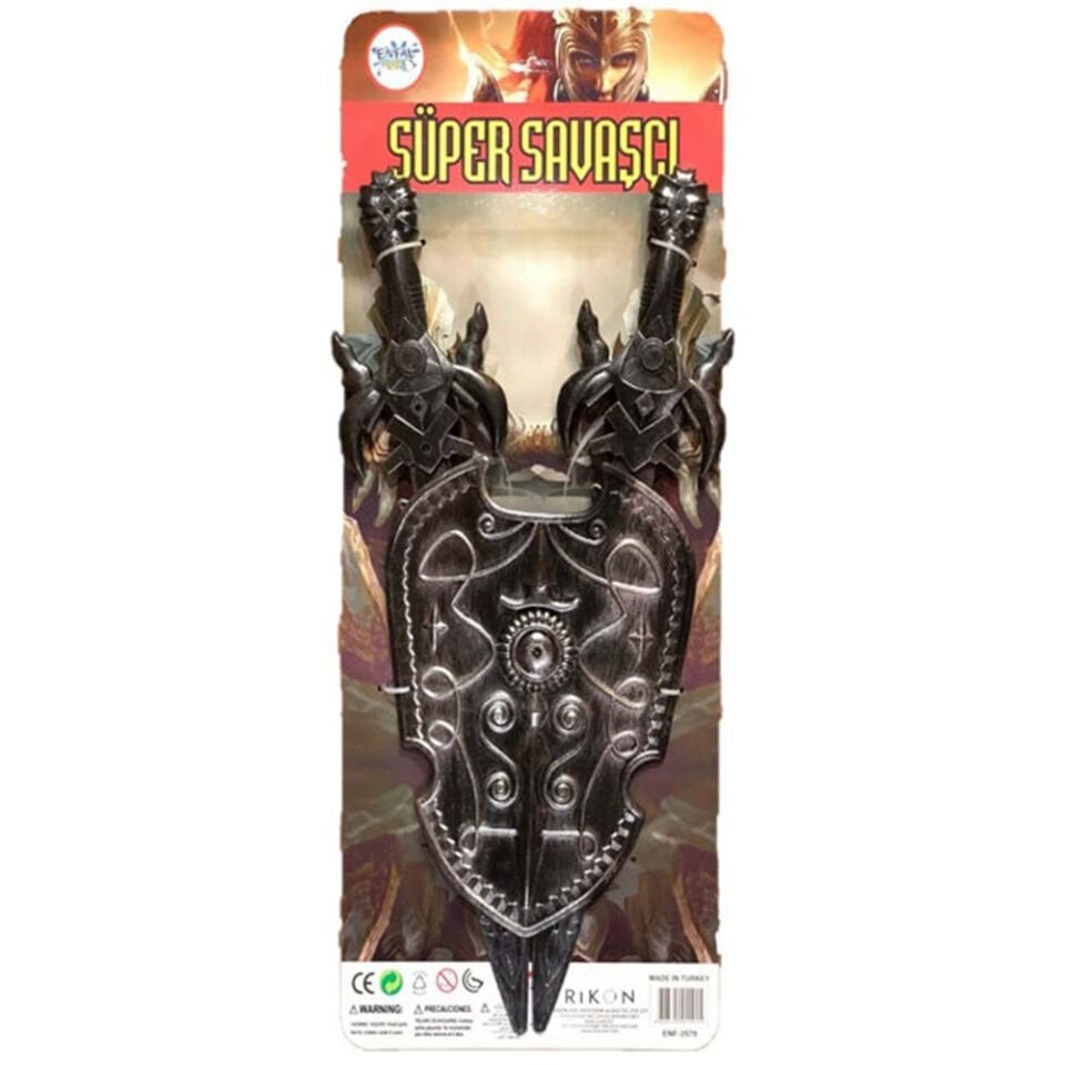 SÜPER SAVAŞÇI İKİLİ KILIÇ KALKAN SETİ KL.66