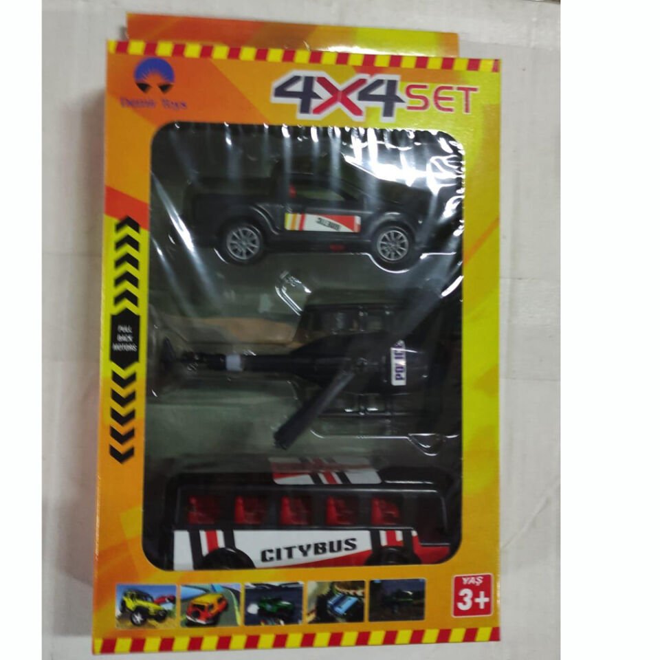 KUTUDA 3 LÜ HELİKOPTERLİ 4X4 SET KL.104