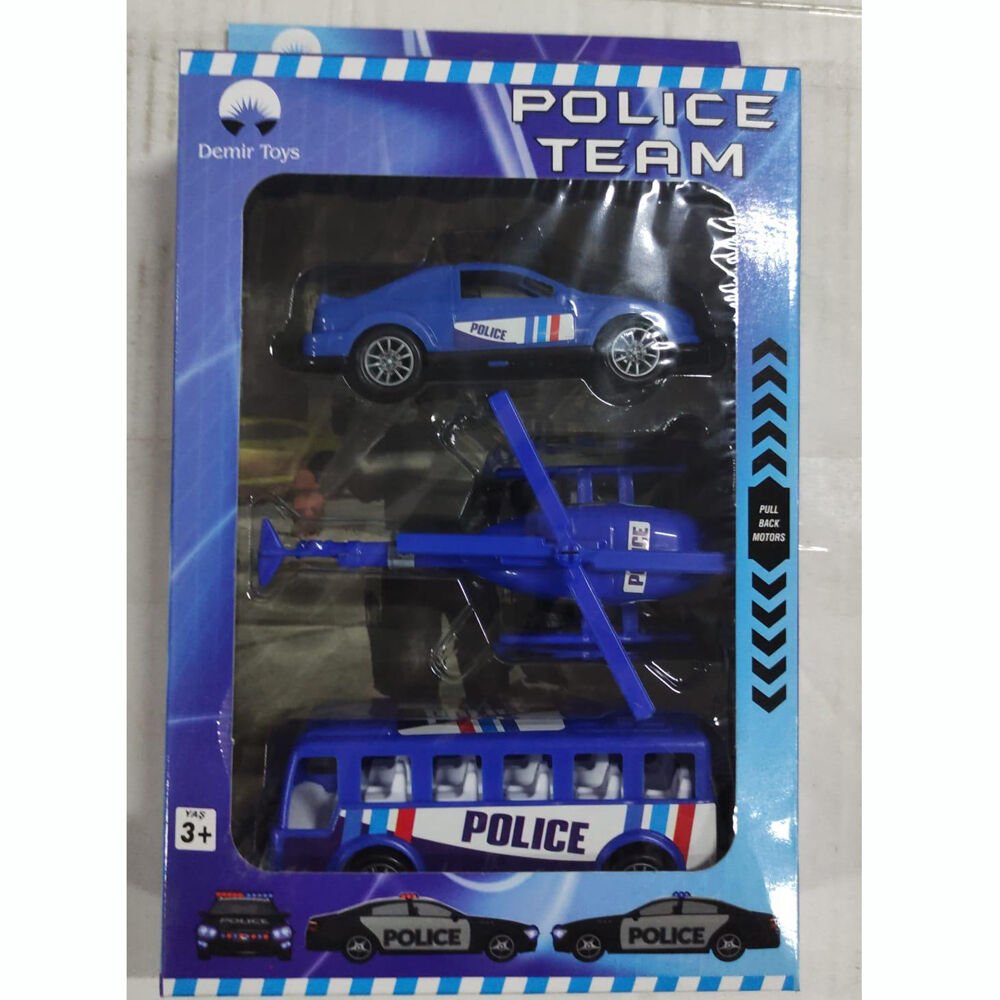 KUTUDA 3 LÜ HELİKOPTERLİ POLİS SET KL.104