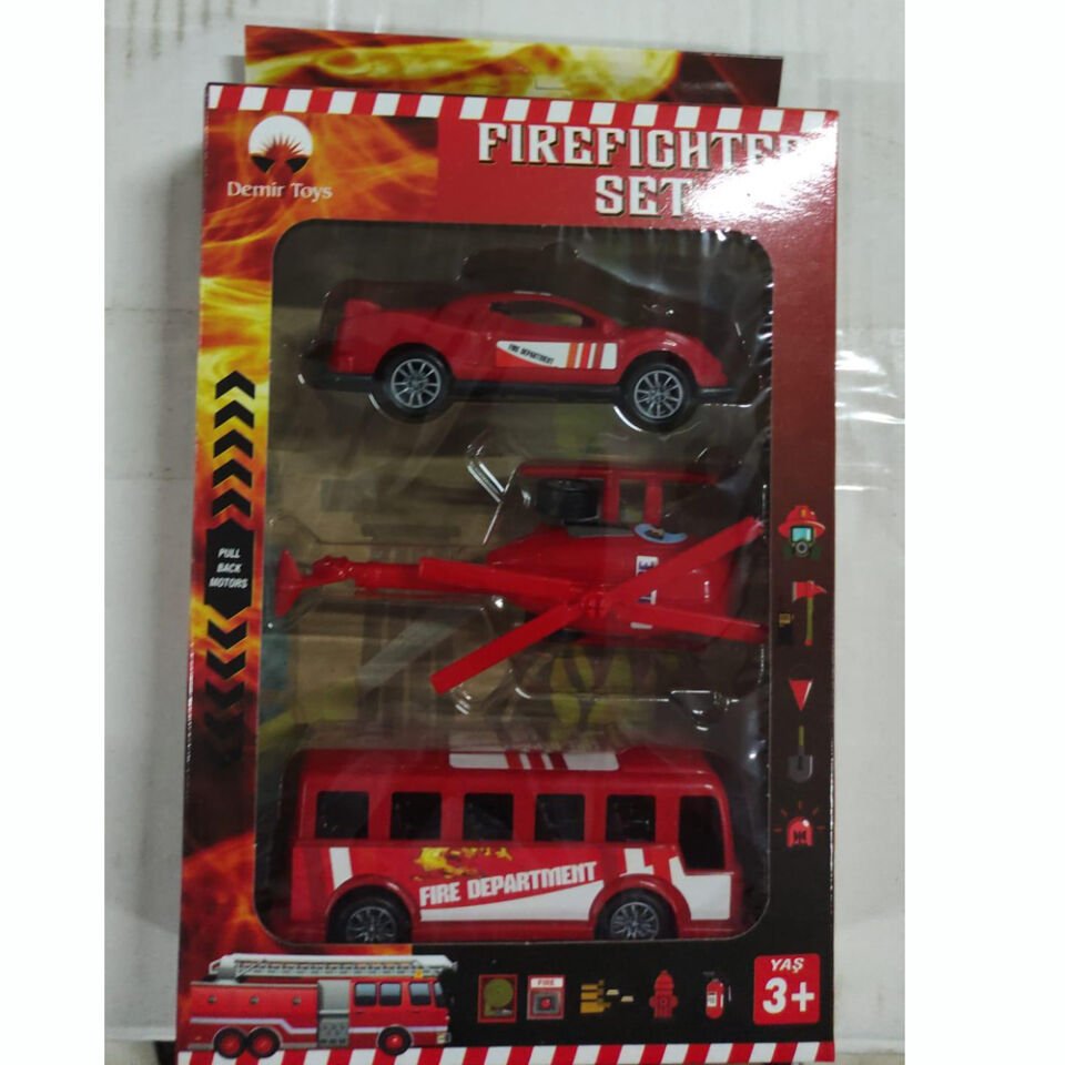 KUTUDA 3 LÜ HELİKOPTERLİ İTFAİYE SET KL.104
