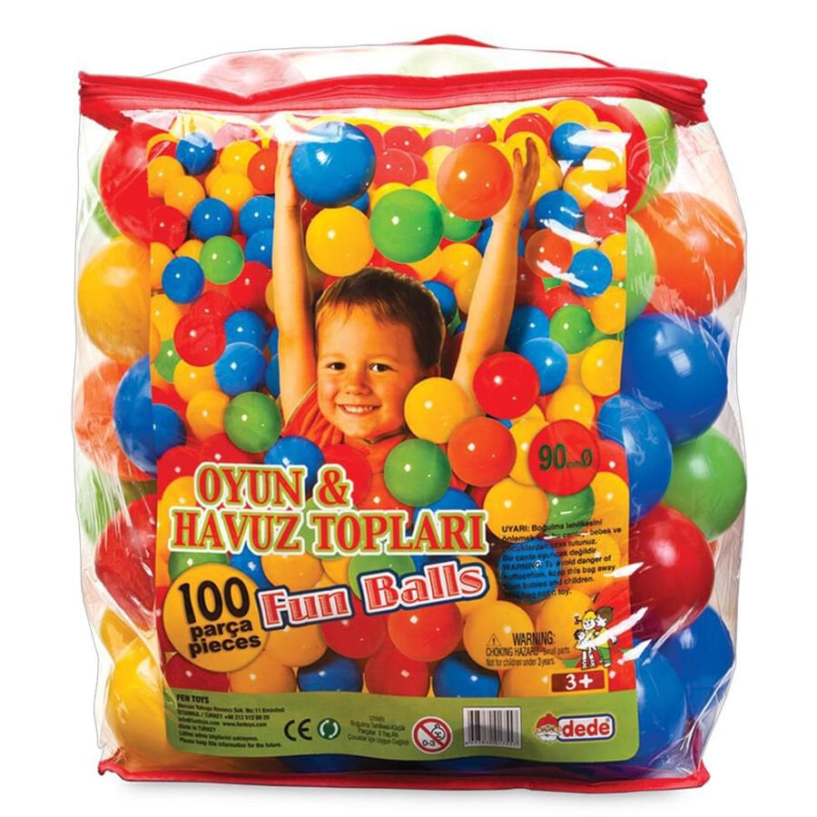 OYUN VE HAVUZ TOPU 9CM 100LÜ KL.4