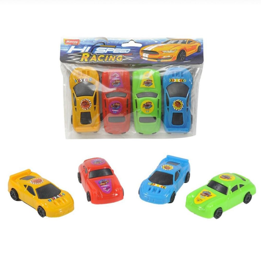 HEREOS TOYS POŞETTE 4 LÜ YARIŞ ARABASI KL.80