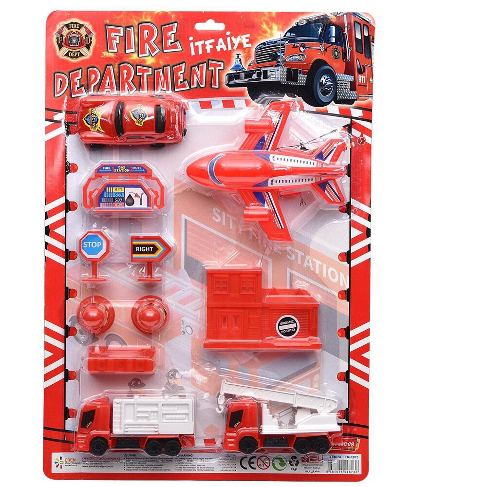 HEREOS TOYS UÇAKLI İTFAİYE SETİ KL.40