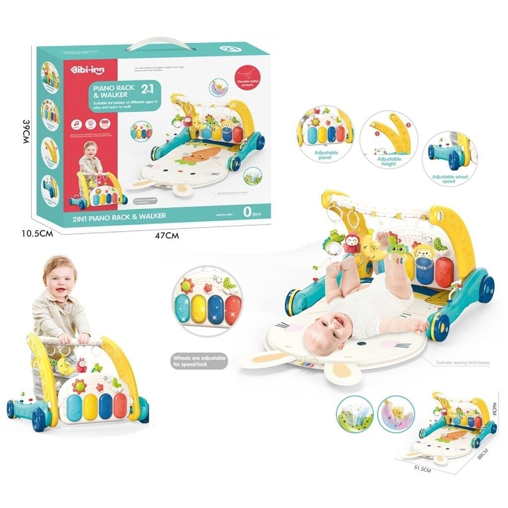 PİYANOLU 2 İN 1 BEBEK YÜRÜTECİ VE OYUN HALISI KL.8