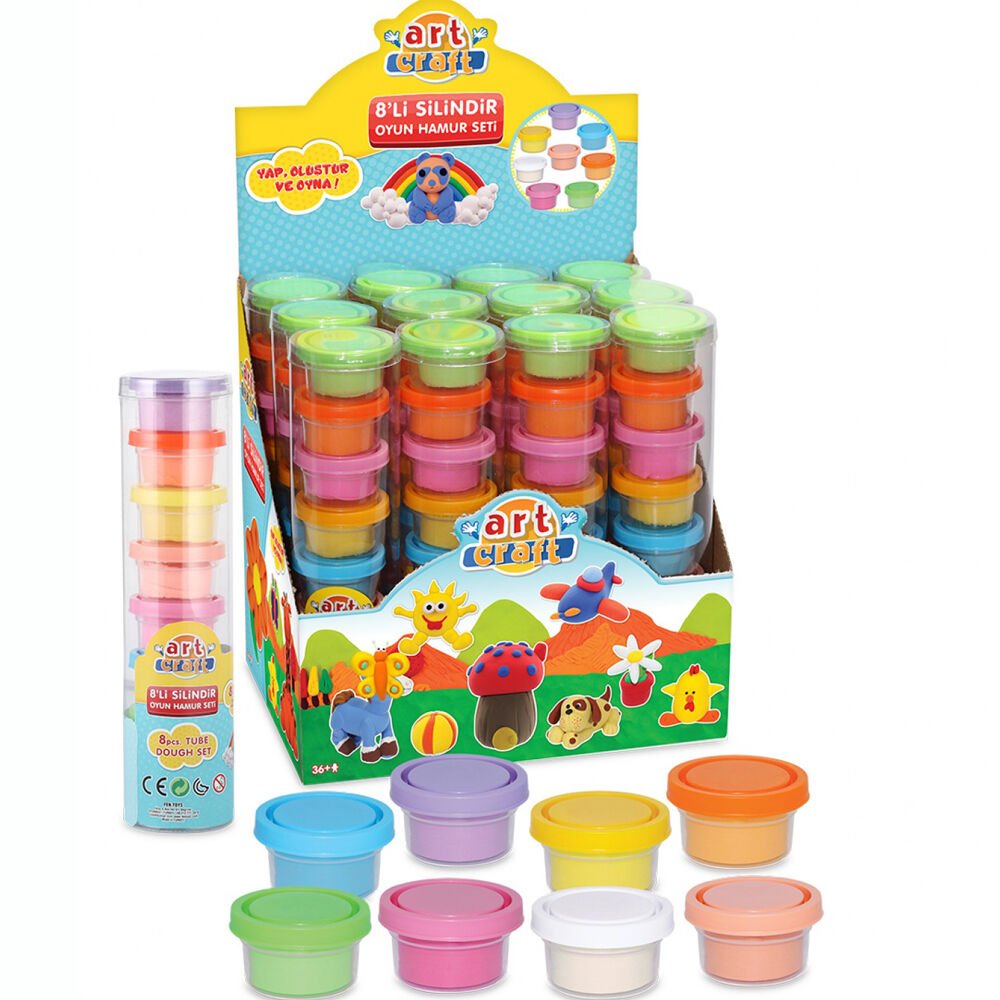 SİLİNDİR OYUN HAMURU SETİ 8 Lİ