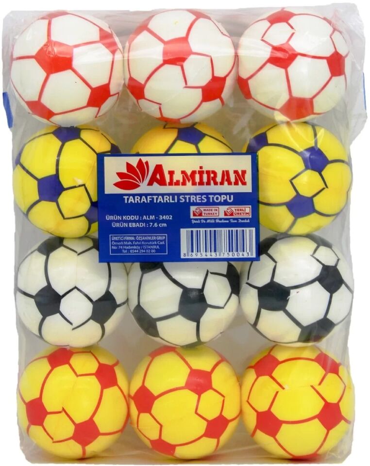 STRES TOPU ORTA TARAFTAR 7,6 CM PK.12